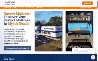 Snooze Mattress Company website