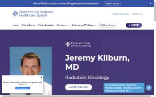 Jeremy Kilburn MD of Greenville website