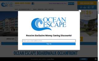 Ocean Escape Boardwalk Oceanfront website