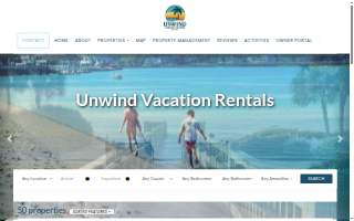 Unwind Vacation Rentals Myrtle Beach website