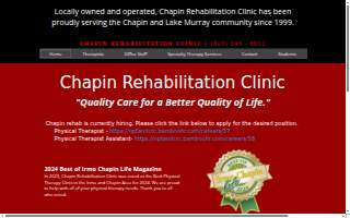Chapin Rehabilitation Clinic website