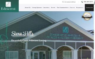 Edencrest at Siena Hills website