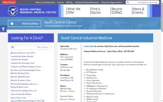 South Central Urgent Care & Industrial Medicine website