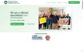 Cedar View Rehabilitation & Healthcare Center of Methuen website