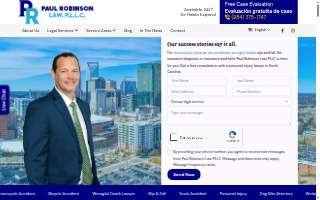 Onsite services Paul Robinson Law, PLLC - Raleigh website