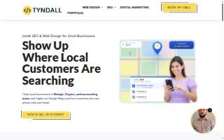 Tyndall Web Design website