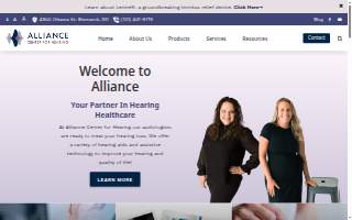 Alliance Center for Hearing website