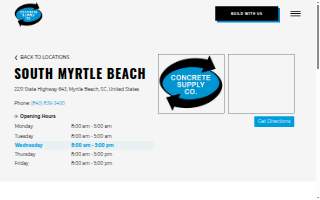 Concrete Supply Co., LLC of Myrtle Beach website