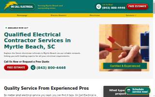 On Call Electrical website