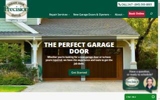 Precision Garage Door of Myrtle Beach website