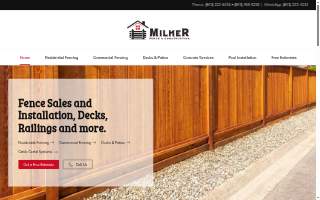 Milher Fence & Construction website