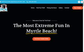 Free Fall Thrill Park website