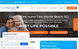 ComForCare Home Care of Myrtle Beach website