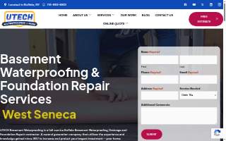 UTECH Waterproofing of Orchard Park website