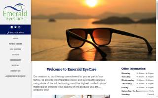 Emerald EyeCare website