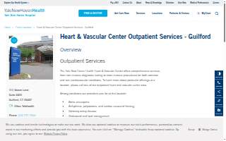 Yale New Haven Health Heart & Vascular Center Outpatient Services - Guilford website