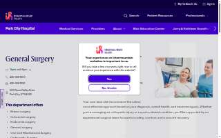 Park City Hospital Surgical Services website