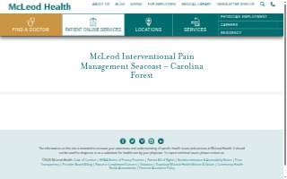 McLeod Interventional Pain Management Carolina Forest website