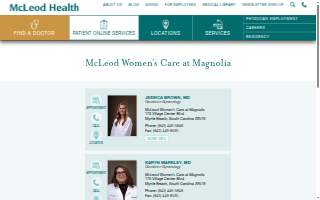McLeod Women’s Care at Magnolia website