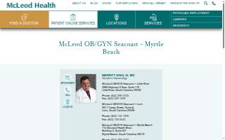 McLeod OB/GYN Seacoast – Myrtle Beach website