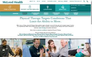 McLeod Physical Therapy website