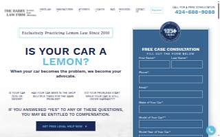 The Barry Law Firm - Lemon Law Attorneys website