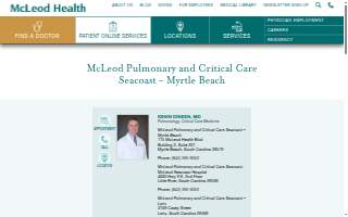 McLeod Pulmonary and Critical Care Seacoast – Myrtle Beach website