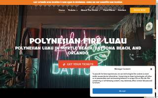 Polynesian Fire Luau in Myrtle Beach website