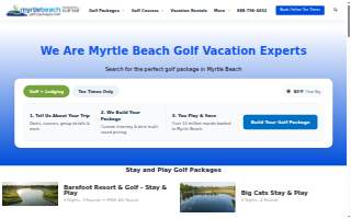 Myrtle Beach Golf Packages website
