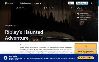 Ripley's Haunted Adventure website