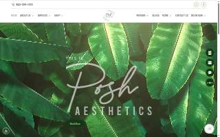 Posh Aesthetics and Wellness website