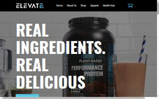 Elevate Nutrition website