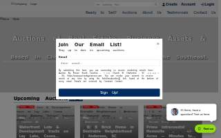 Pearce & Associates Auction Company website