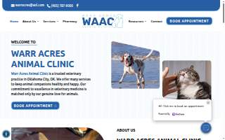 Warr Acres Animal Clinic website