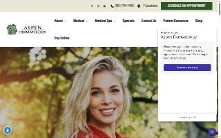 Aspen Dermatology of Payson website