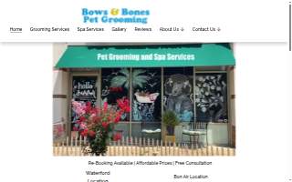 Bows and Bones Pet Grooming, LLC website