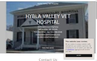 Hybla Valley Veterinary Hospital website
