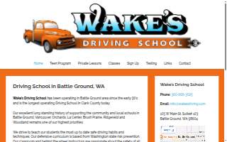 Wake's Driving School website