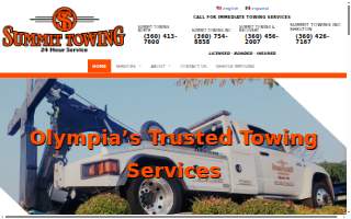 Summit Towing of Shelton website