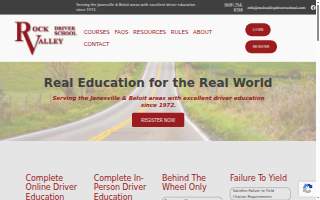 Rock Valley Driver School website