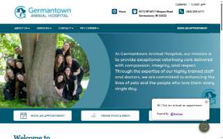 Germantown Animal Hospital website