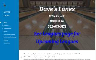 Dave's Lanes website