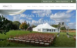 All Star Rentals website