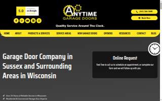 AnyTime Garage Doors website