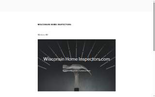 Wisconsin Home Inspectors website