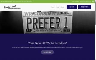 Preferred Driver Education website