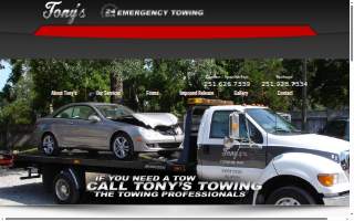 Tony's Towing Inc website