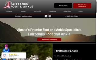 Fairbanks Foot and Ankle of College website