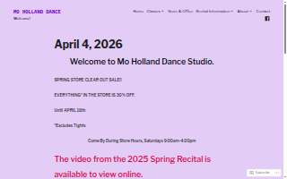 Mo Holland Dance Studio Inc of College website
