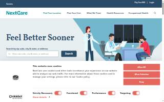 NextCare Urgent Care Nogales website